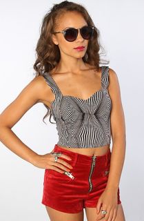 Motel The Lana Cageback Crop Top in Hourglass White