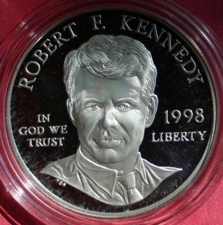 1998 Proof Robert F Kennedy Silver Dollar Coin Only US Mint