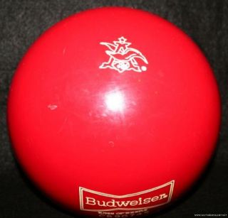 BUDWEISER RED BOWLING BALL UNDRILLED NO HOLES BAG