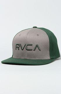 RVCA The RVCA Twill Snapback Cap in Pineneedle Cement