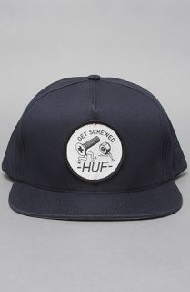 HUF The Get Screwed Snapback Cap in Navy