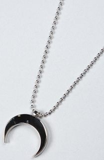 BLVCK SCVLE The Lunar Moon Necklace in Gunmetal