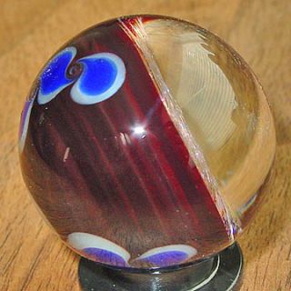Signed Filip Vogelpohl Pink Dichroic Galaxy Art Glass Marble