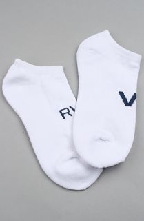 RVCA The Transfer Socks in White Concrete