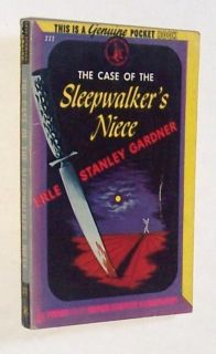 1944 Erle Stanley Gardner The Case of The Sleepwalkers Niece 1st PB