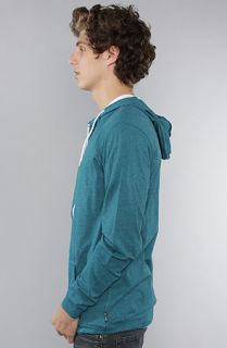 All Day The Zip Up Hoody in Teal Speckle