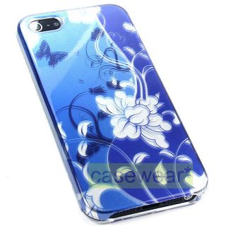 Gloss Ocean Flower Hard Face Cover Phone Case for Apple iPhone 5