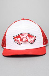 Vans The Classic Patch Trucker Hat in Brand Red White