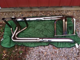 SANDERSON Small Block Chevy Outside Chasis Chrome Exhaust Headers and