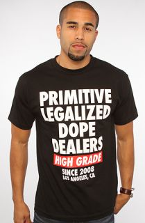 Primitive The Dealers Tee in Black Concrete