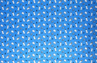 Moomin Thin Canvas Fabric Blue 147 x 110 cm Finlayson