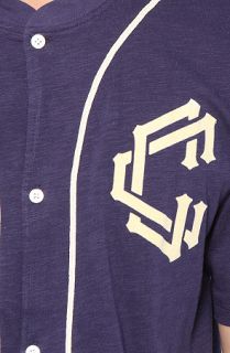 Crooks and Castles The Bully Block Baseball Shirt in Dark Navy