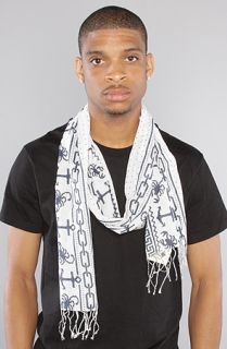 Crooks and Castles The Knit Scorp Scarf in Creme