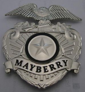 Mayberry Barney Fife Cap Badge with Free Patch Too Andy Griffith Show