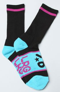 LRG Core Collection The TS Crew Socks in Black and Pink  Karmaloop