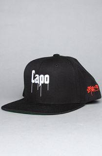 SSUR The Capo Snapback Hat in Black Concrete