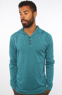 All Day The Henley Hoody in Teal Heather