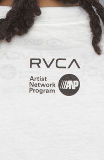 RVCA The Remo Tee in White Concrete Culture