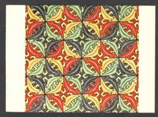 1990 m c escher symmetry watercolour 118 postcard