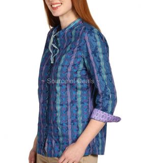 Robert Graham FAITH (Sm) Blue Embroidered Multi Color Tunic Top NWT