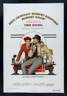 The Sting CineMasterpieces 1sh Movie Poster Robert Redford Paul Newman