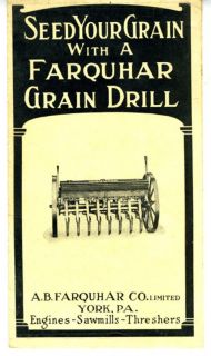 1920s Agricultural Brochure Farquhar Grain Drill