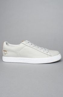 Puma The Clyde UNDFTD Stripe Off Sneaker in Grey and Natural
