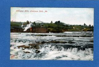 b079 postcard livermore falls me umbagog mills 1909