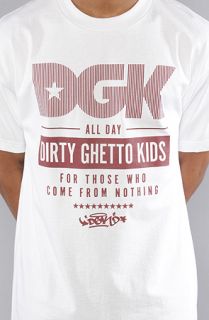 DGK The Labeled Tee in White Concrete Culture