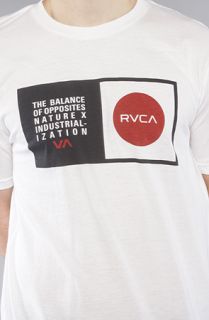 RVCA The Balance Dot Tee in White Concrete