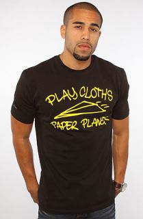 Play Cloths The Paper Planes Tee in Black