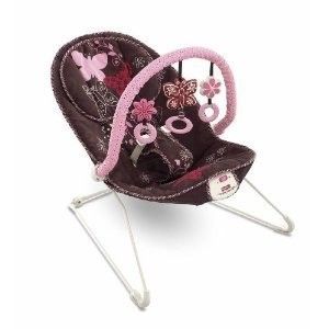 Infant Baby Fisher Price Mocha Butterfly Vibrating Musical Bouncer