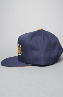 Benny Gold The B Gold Snapback Cap in Navy Yellow