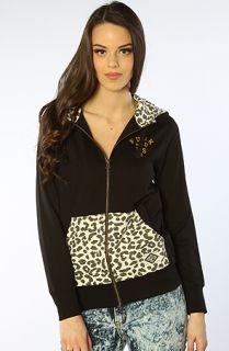 Crooks and Castles The FWU Leopard Zip Hoody in Black