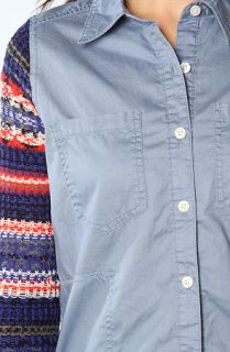 Free People The Louis Is Oxford in Chambray Combo