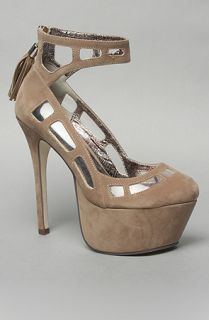 Sole Boutique The Lavonne Shoe in Taupe Velvet