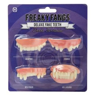 Freaky Fangs Deluxe Fake Teeth Vampire, Zombie, Wolfman and Hellhound