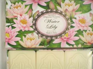 Soap Saponificio Artigianale Fiorentino Water Lily Gift Boxed Set of 3