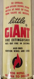  Little Giant Mini Fire Extinguisher With Papers and Original Box