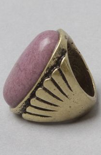 Accessories Boutique The Burnished Gold Pastel Stone Ring in Purple