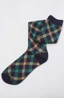 Bell The Plaid Knee High Socks in Navy Plaid