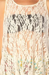 Jack BB Dakota The Colleen Drapey Lace Top in Ivory