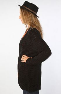 MINKPINK The Have A Yarn Cape Cardigan in Black