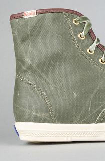 Keds The Champion Oiled Canvas Hi Sneaker in Green