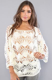 MINKPINK The Macrame Crochet Top Concrete