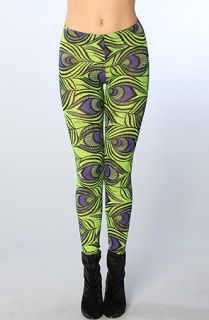 Leah McSweeney The All Over Peacock Leggings in LimelifeExclusive