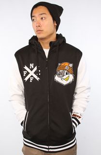 NEFF The Frosh Zip Up Hoody in Black White