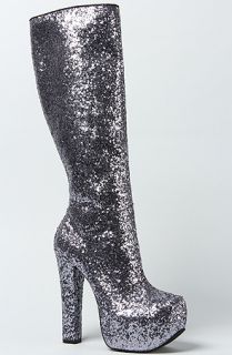 Sole Boutique The Hot To Trot Boot in Pewter Glitter