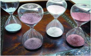 Minute Rust Red Sand Hourglass Modern Timer Sleek