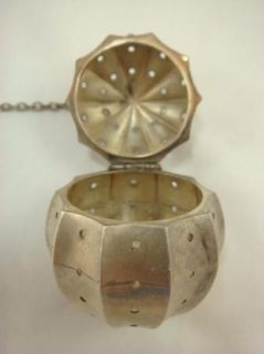 Antique Sterling Silver Tea Ball Strainer Infuser 925